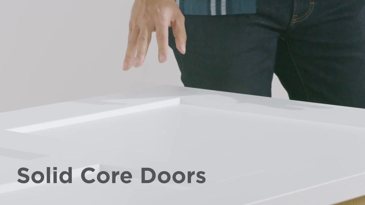 30 in. x 80 in. Winslow Primed 3-Panel Solid Core Composite Interior Door Slab