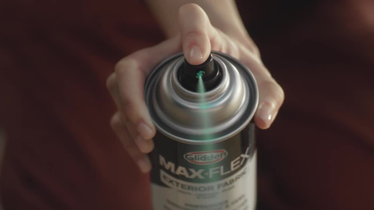 GLIDDEN MAX FLEX 12 oz. Satin Onyx Exterior Fabric Spray Paint and