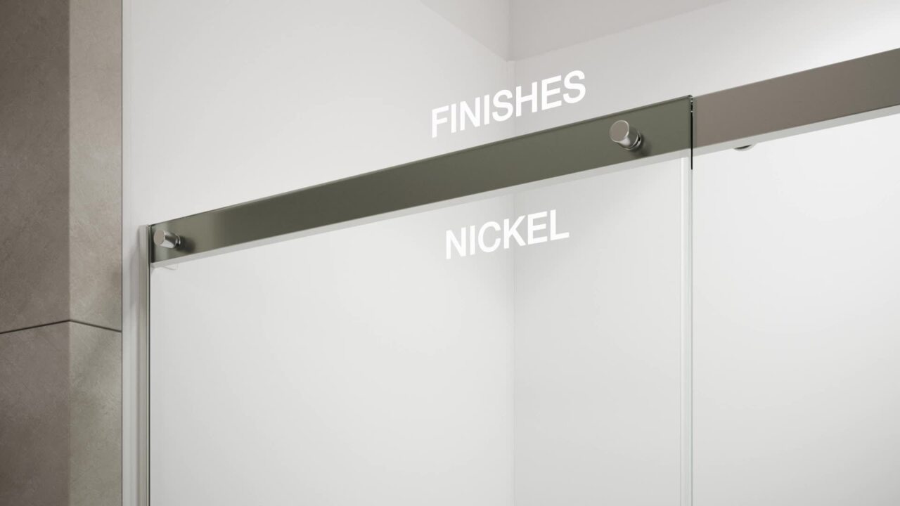 KOHLER Elmbrook 44-48 in. W x 74 in. H Sliding Frameless Shower Door in Anodized Brushed Nickel with Crystal Clear Glass