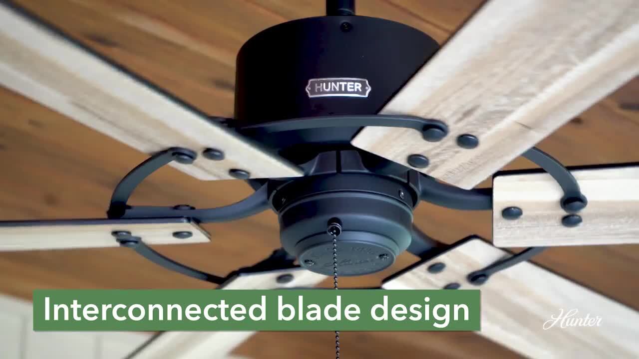 Hunter Barrel 52 in. Indoor/Outdoor Matte Black Ceiling Fan