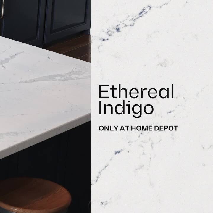 4 in. x 6 in. Quartz Countertop Sample in Ethereal Indigo
