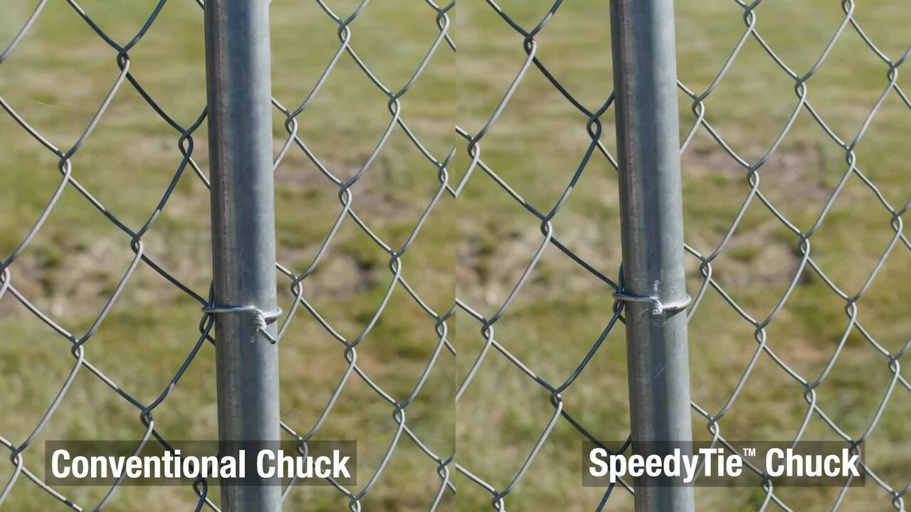 Robtec 2-3/8 in. Black Chain Link Fence End Post Kit