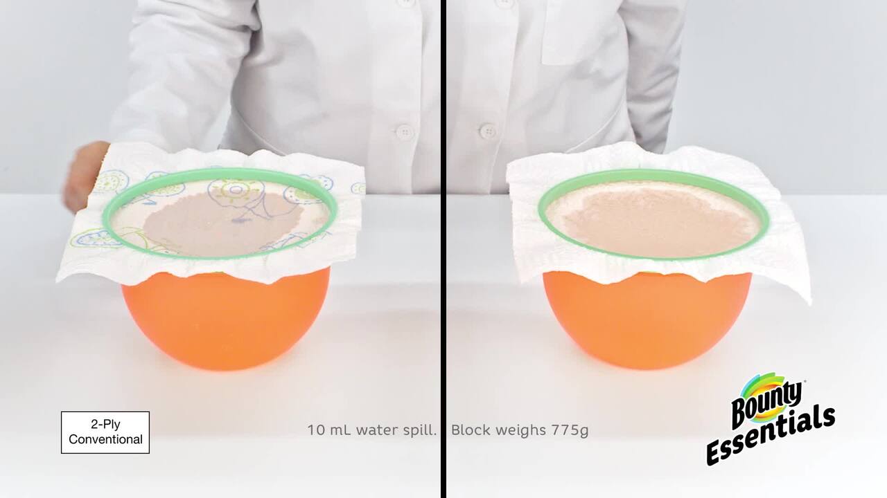 Bounty Essentials Select-A-Size White Paper Towel Roll (12 Double Rolls)  003077211093 - The Home Depot, image size:1280x720