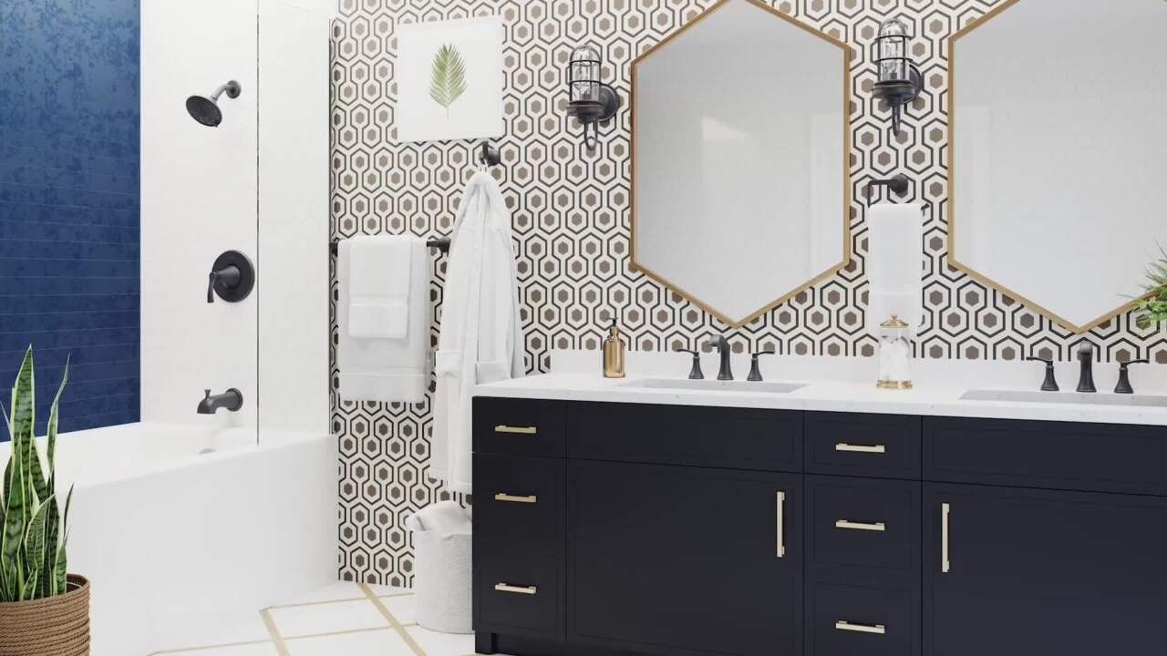 Honeycomb Tile Hand & Dish Soap Dispensers - White, Gold, Black - Pop Of  Modern