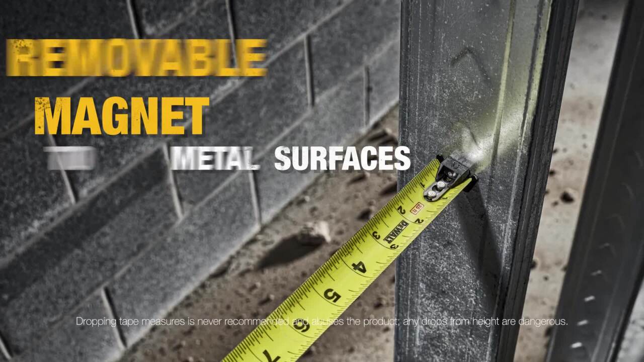 DEWALT Tough Tape 25 ft. x 1-1/4 in. Tape Measure DWHT36925S DEWALT Tough Tape 25 ft. x 1-1/4 in. Tape Measure DWHT36925S