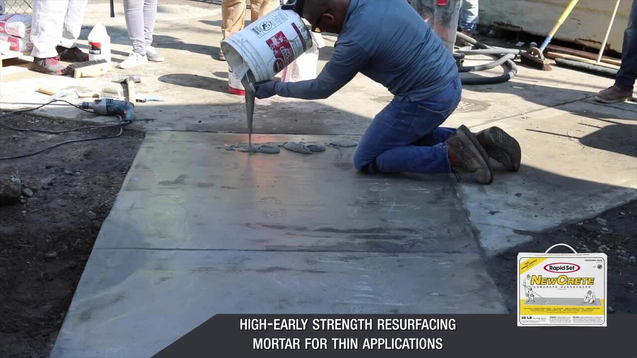 Rapid Set - 25 lbs. NewCrete Concrete Resurfacer
