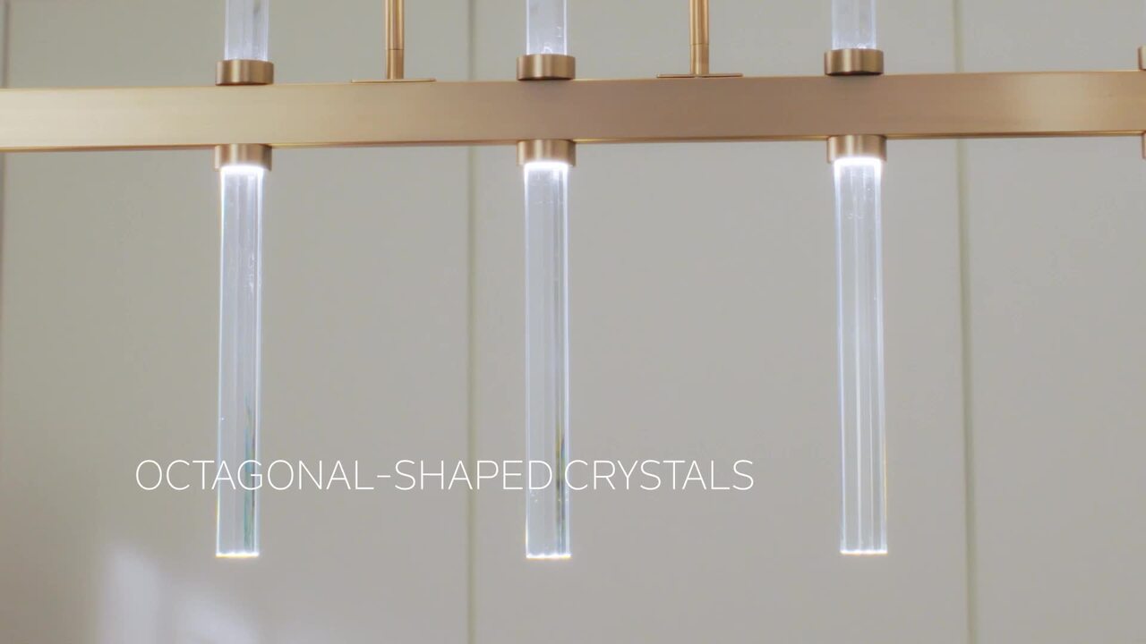 Kichler Sycara 8-Light Gold Modern/Contemporary Led Crystal Chandelier