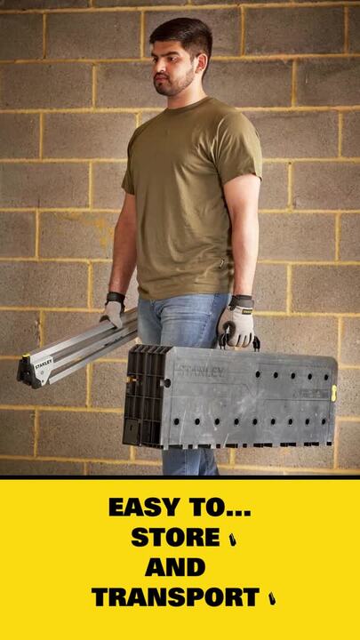 Stanley 33-1/2 in. x 23-1/2 in. Fold-Up Workbench STST11552 - The