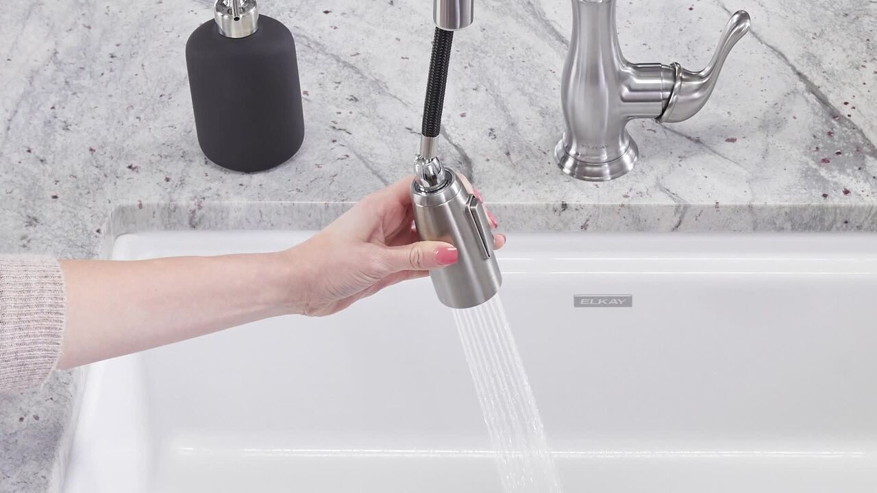 Elkay Explore Lustrous Steel 1-Handle Deck-Mount Bar and Prep Handle Kitchen Faucet Elkay Explore Lustrous Steel 1-Handle Deck-Mount Bar and Prep Handle Kitchen Faucet