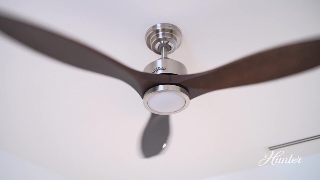 Hunter Melbourne 52 in. Indoor Matte Black Ceiling Fan with Wall 
