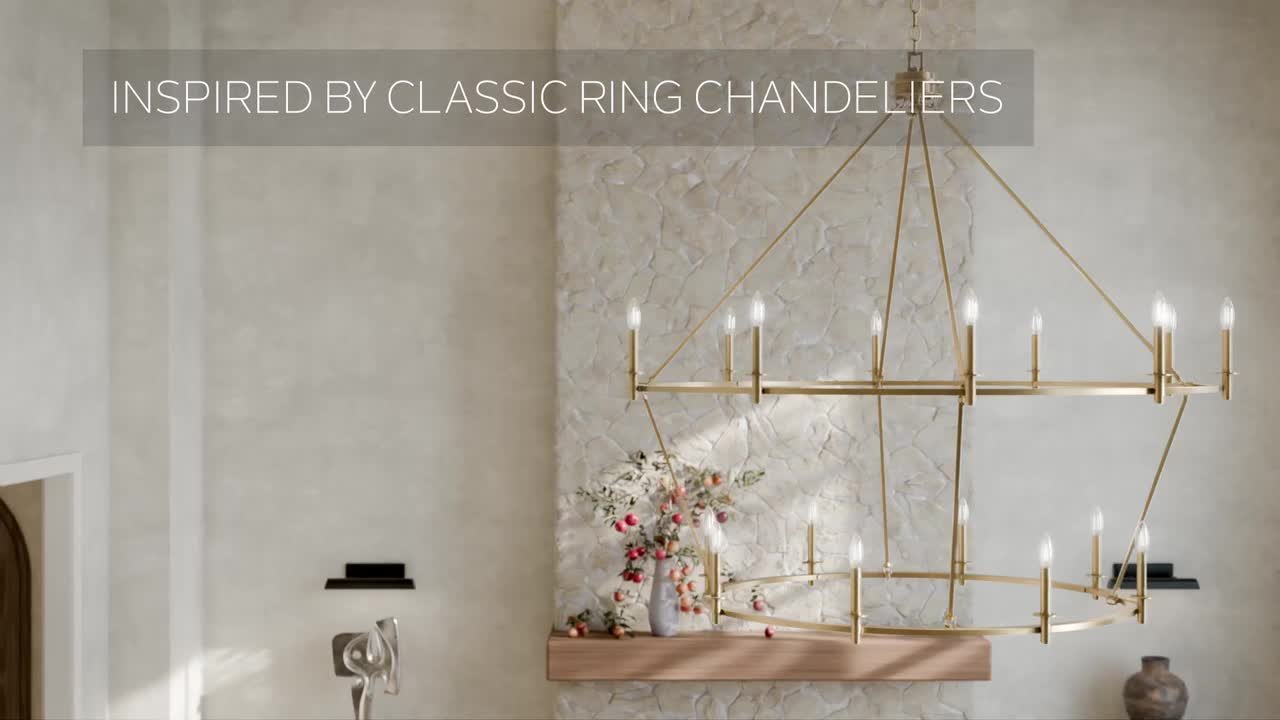 KICHLER Carrick 54.25 in. 10-Light Champagne Bronze Traditional