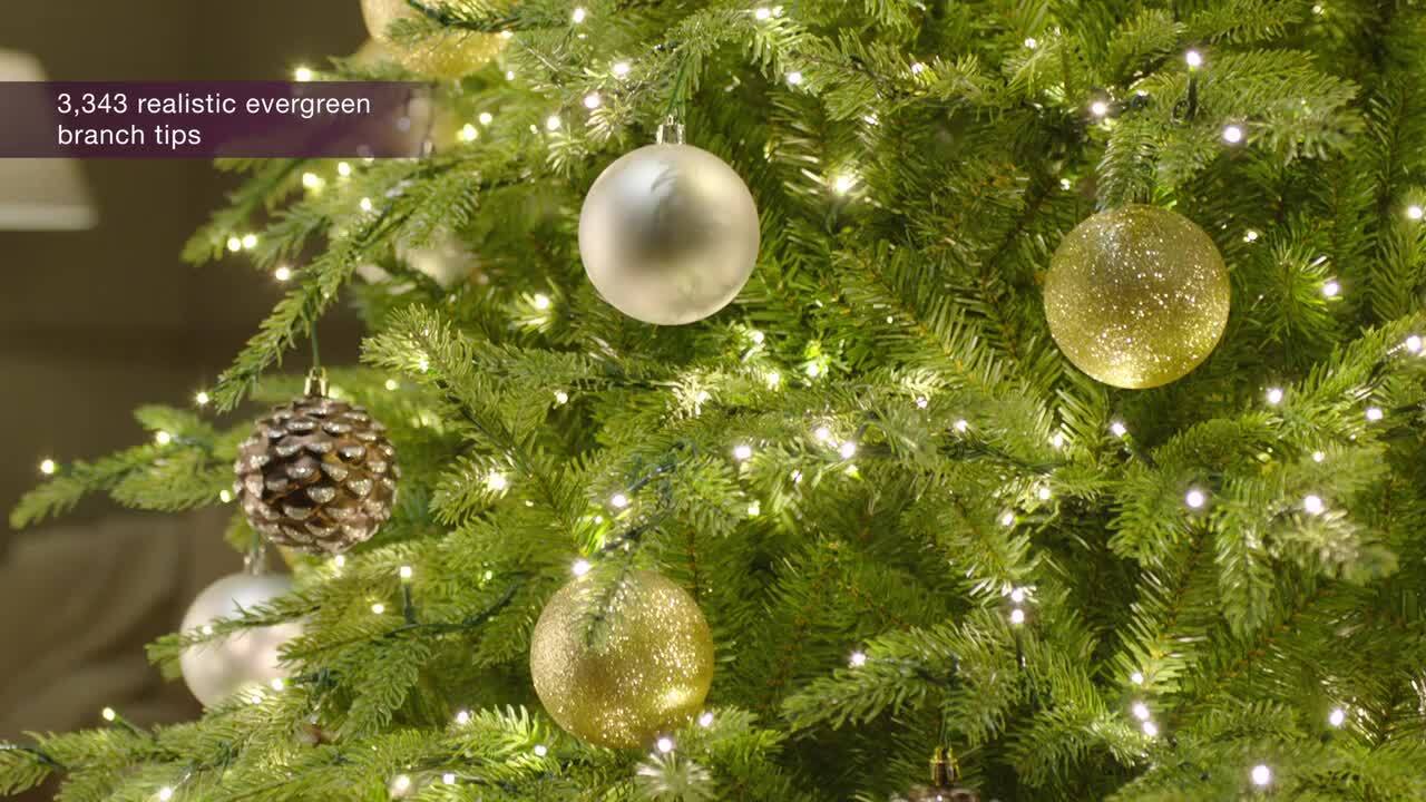 2022white × green christmas wreathe① Home Decorators Collection 9 ft. Grand Duchess Twinkling Balsam