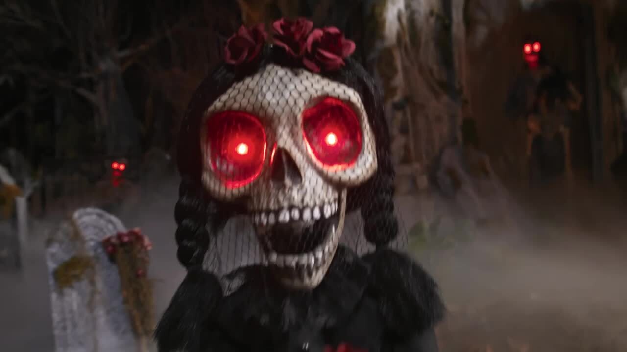 Home Accents Holiday 2-Piece Grave & Bones Animated LED 'Til Death