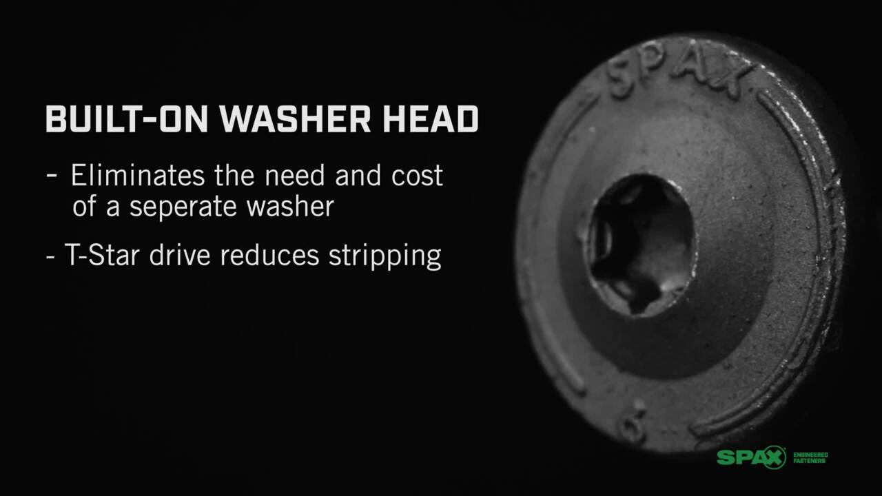 1/4 in. x 3 in. T-Star Washer Head Exterior HCR PowerLag Screw