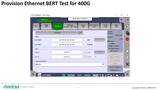 Anritsu Network Master™ Pro MT1040A 400GE BERT walkthrough demonstration video