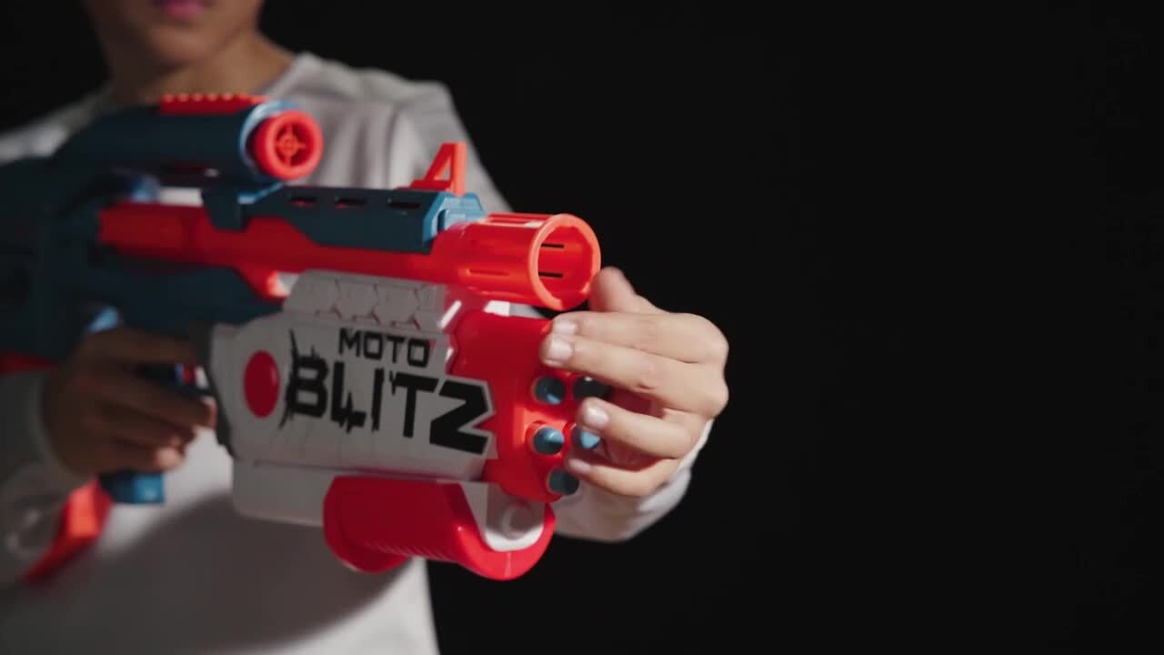 NERF Elite 2.0 Motoblitz Blaster with Scope, Motorized 10-Dart Blasting,  Airblitz 6 Darts, Outdoor Toys for 8 Year Old Boys & Girls