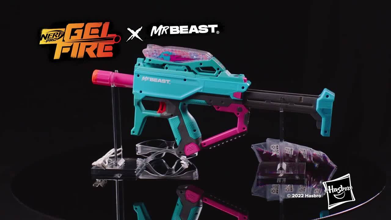 Nerf Pro Gelfire X MrBeast Toy Gel Blaster with 20000 Water Bead Rounds and  Eyewear Ages 14 and Up 