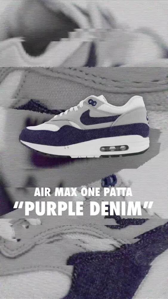 Air max 1 hot sale patta purple denim