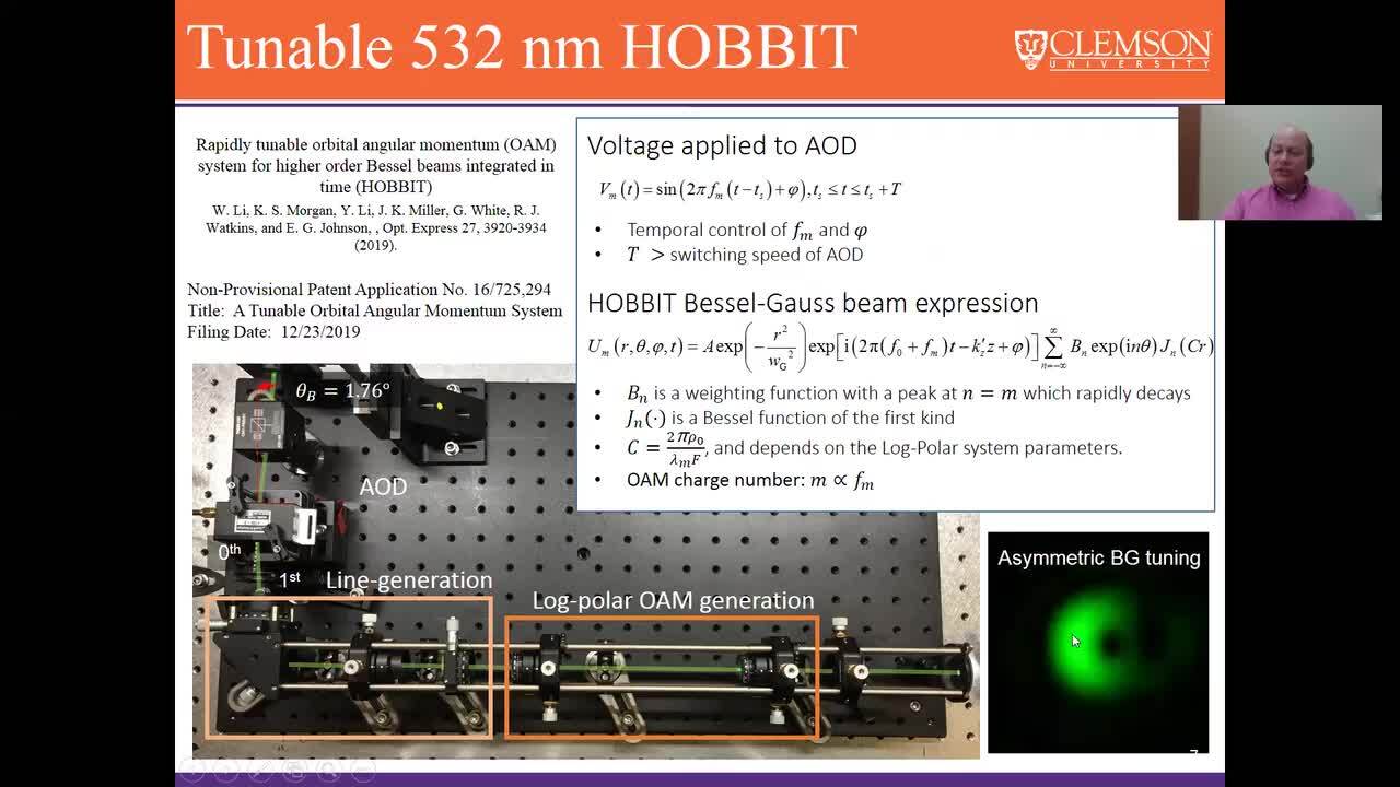 Osa Laser Induced Cavitation Using Amplified Dynamic High Order Bessel Gauss Beams Integrated In Time Hobbit