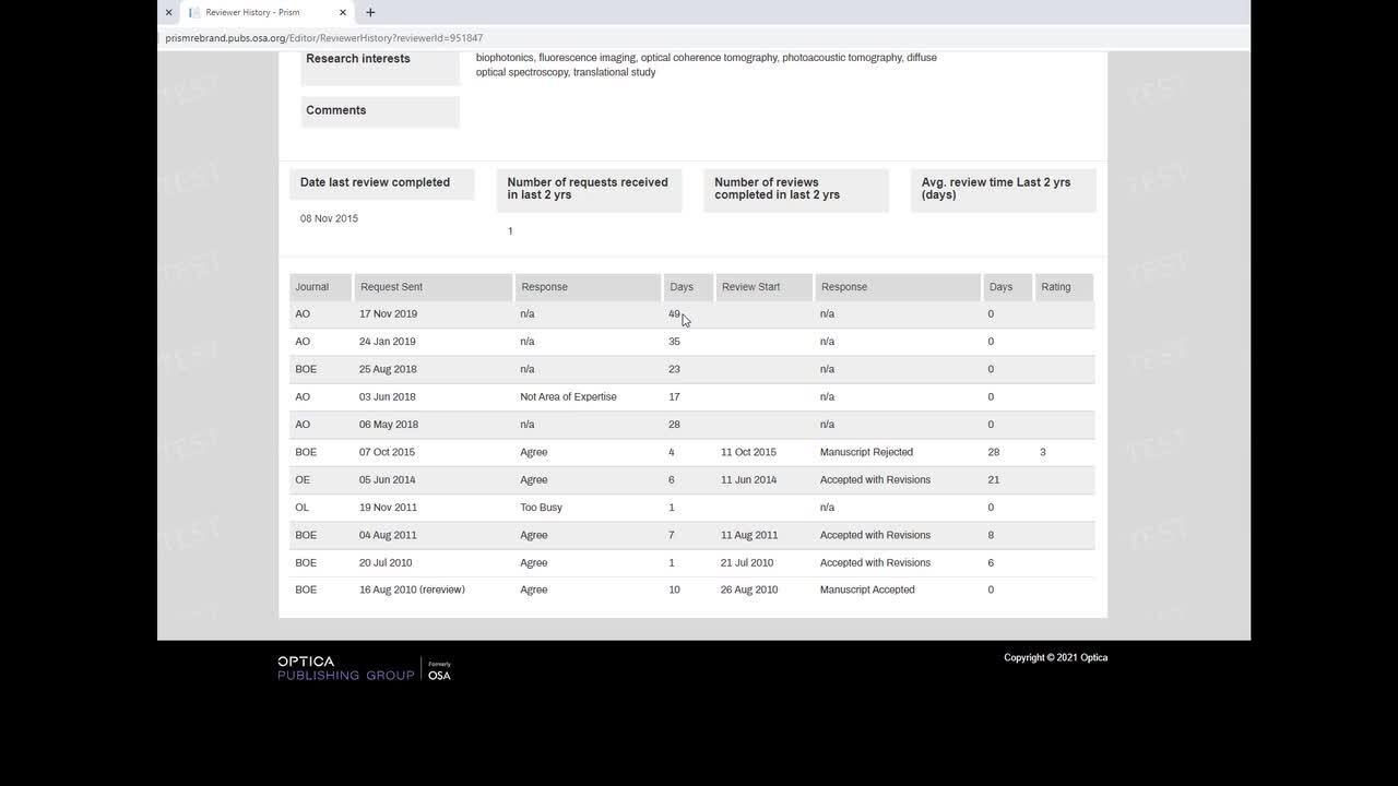 Searching and Assigning Reviewers
