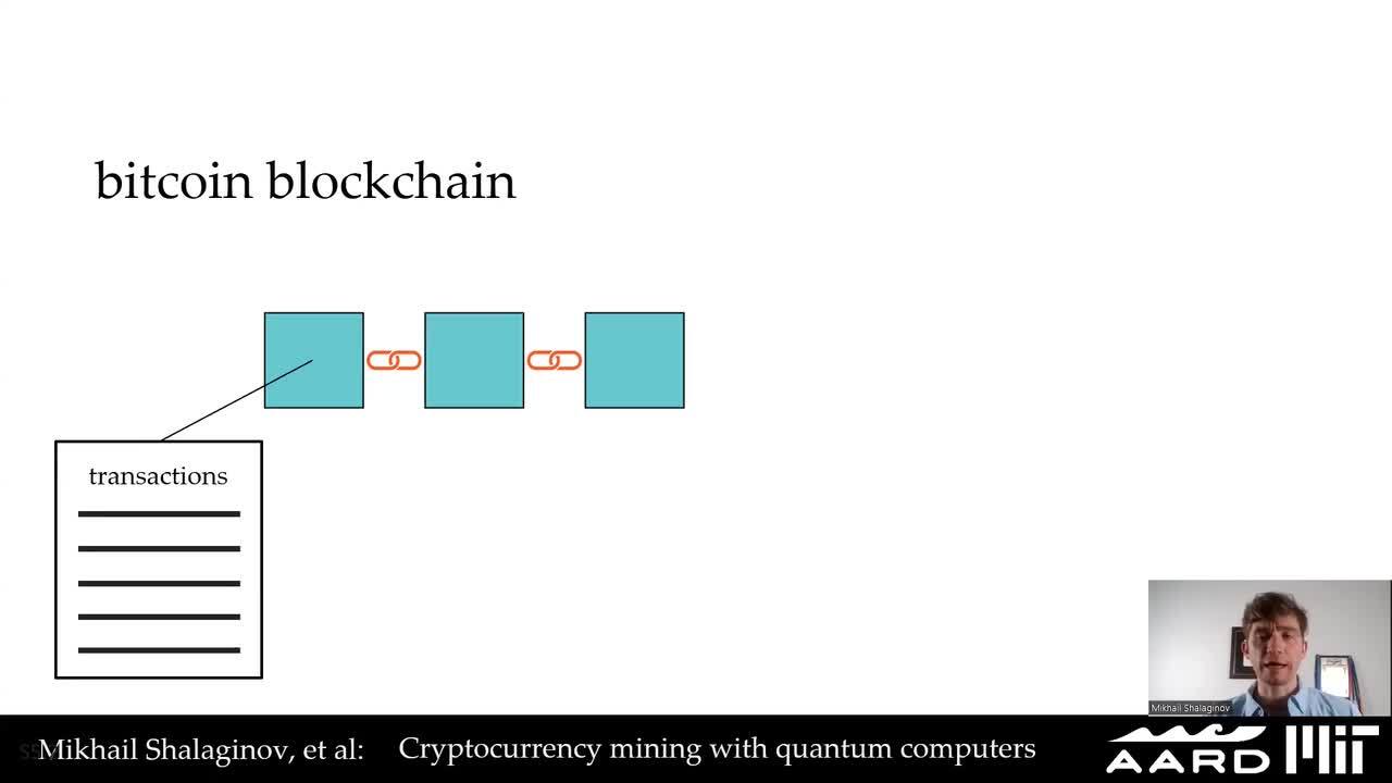 Cryptocurrency mining with quantum computers