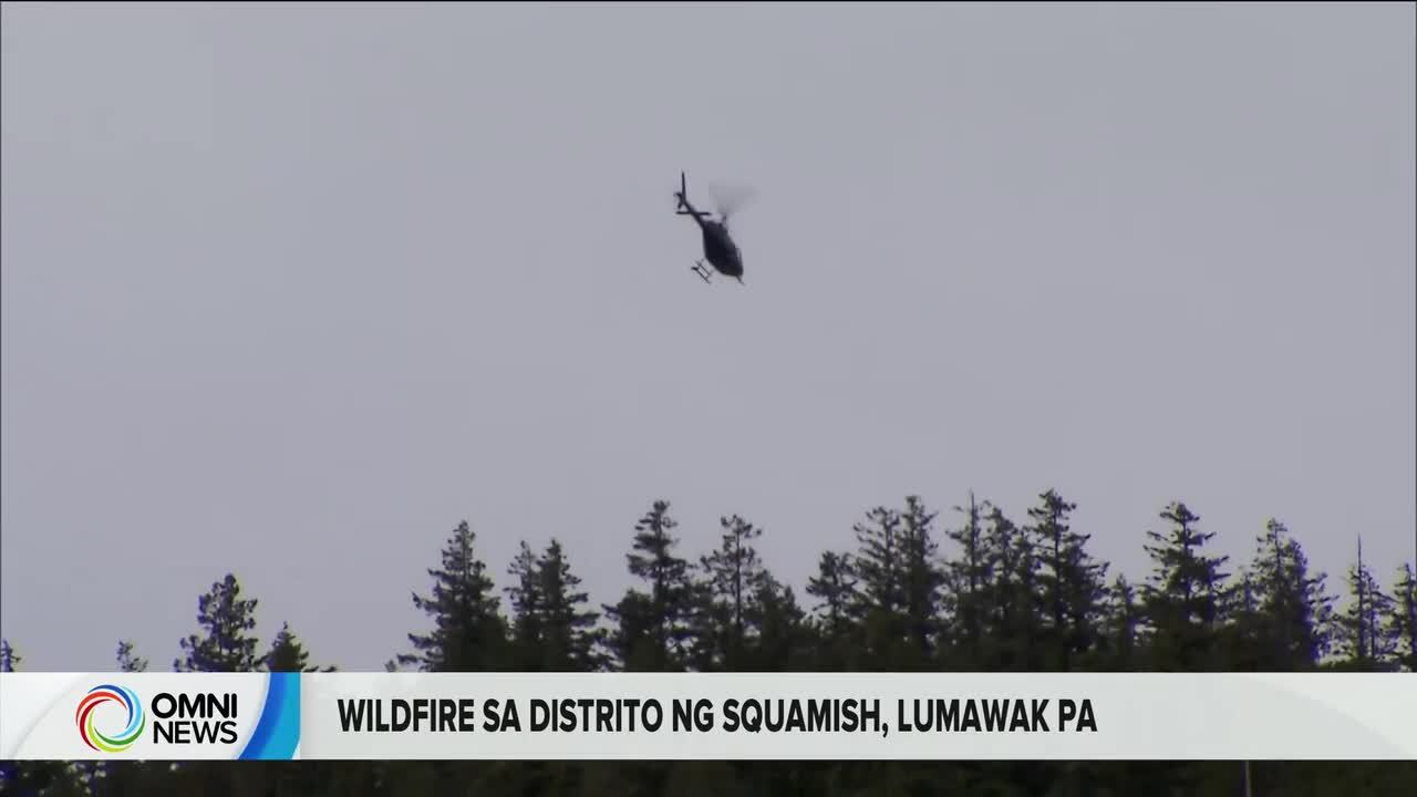 Wildfire sa distrito ng Squamish,...