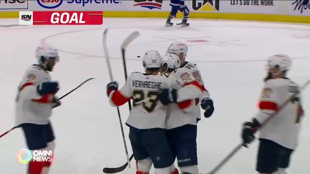 北美冰球联盟NHL季后赛枫叶队不敌以外卡突围的佛罗里达美洲豹队，以二比四输球