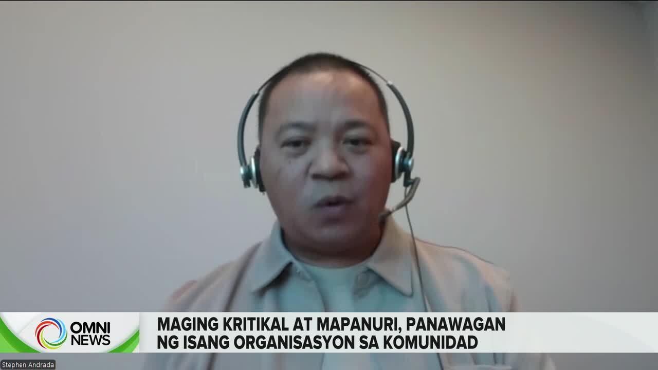 Panawagan na maging kritikal...