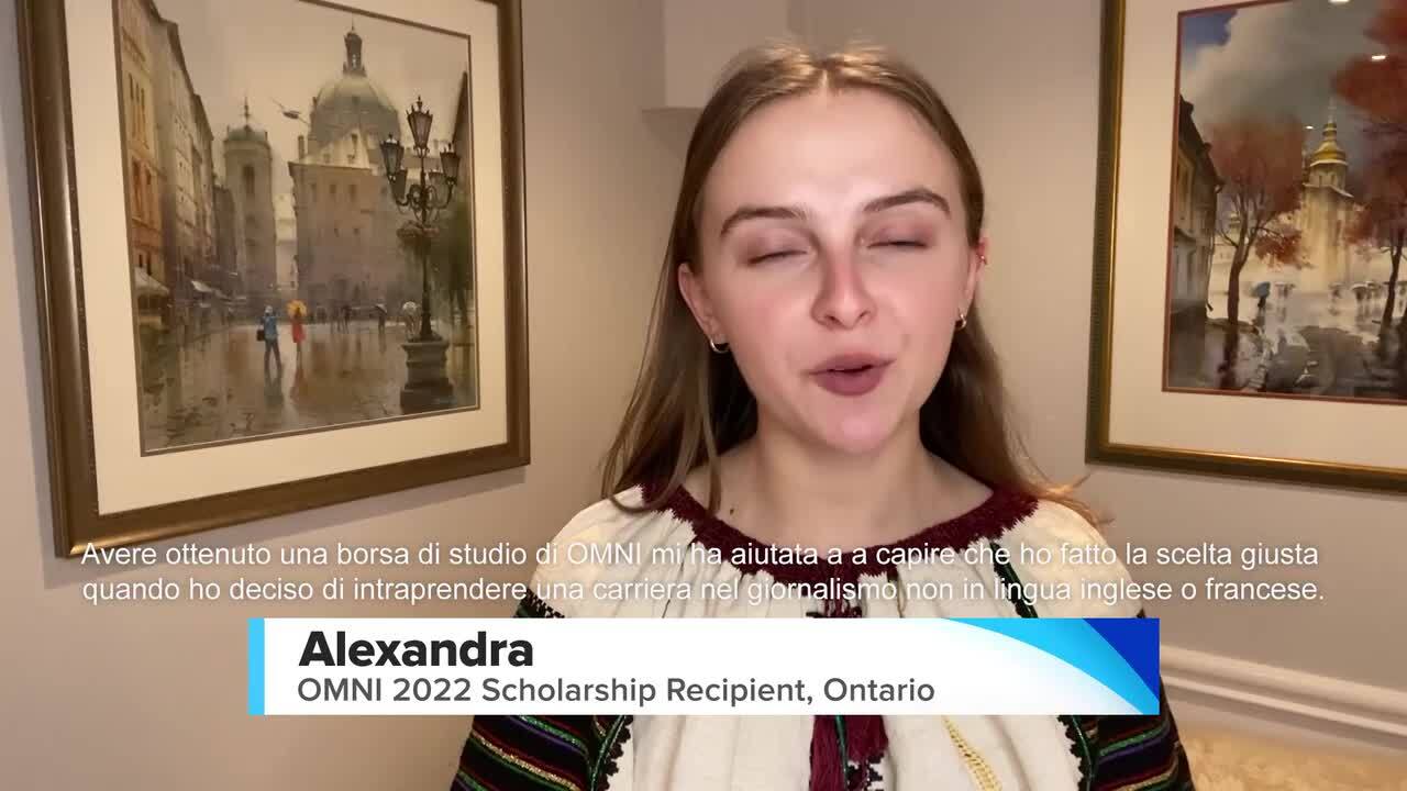 2023 OMNI Scholarships - Alexandra (Italian)