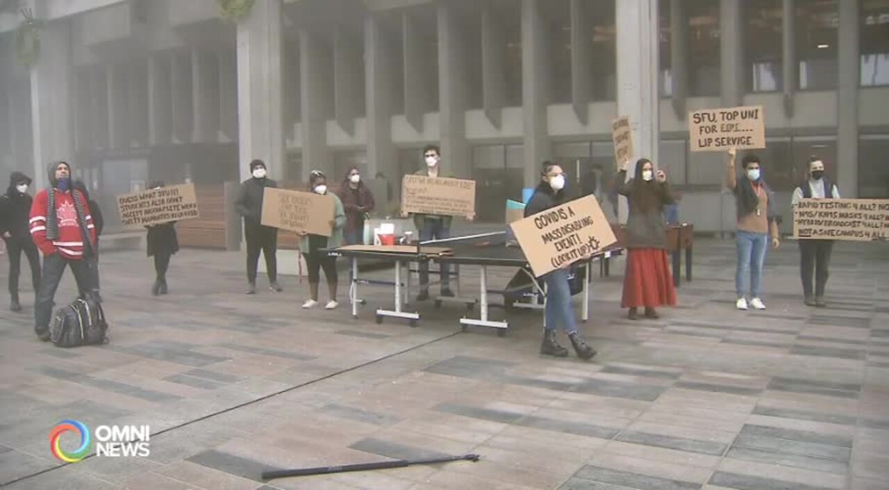 西門菲沙大學學生集會 抗議恢復面授課堂 (BC) – JAN 24, 2022