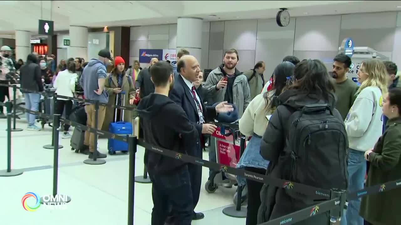 恶劣天气同样影响航空运输, 西捷航空决定取消多伦多皮尔逊机场所有航班
