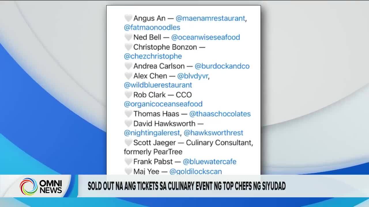 Pinakamagagaling na chefs sa Vancouver, magsasama-sama sa isang Lapu-Lapu day tragedy fundraiser | OMNI News Filipino