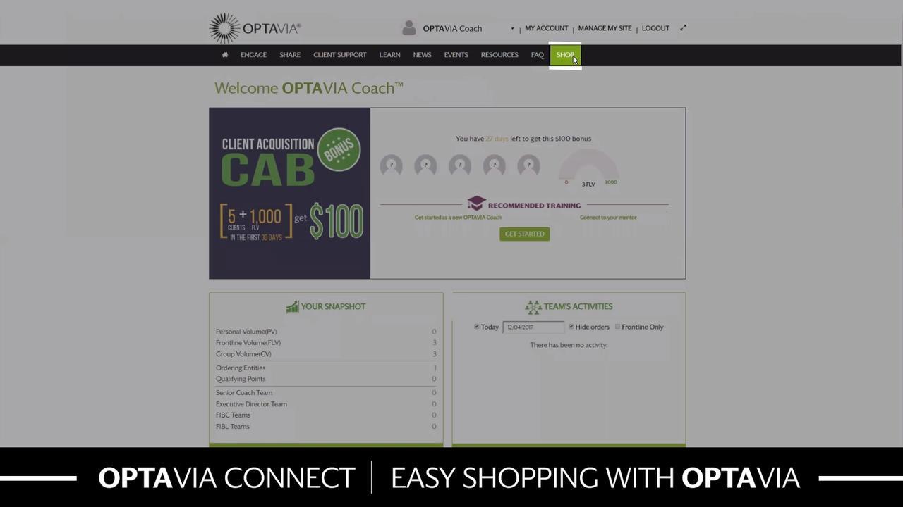 OPTAVIA CONNECT - Easy Shopping with OPTAVIA Video . COACH ANSWERS