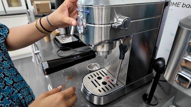 Scenes from CR’s Budget Espresso Machines Evaluations