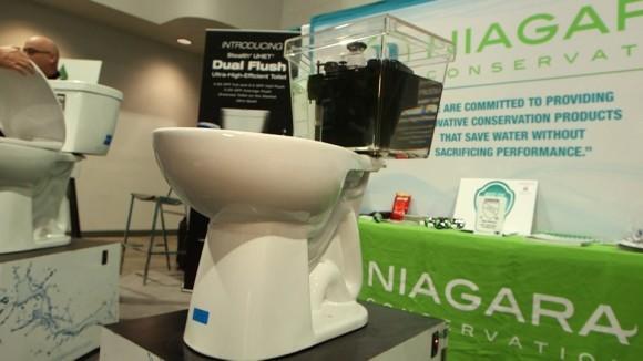 Powerful Niagara toilet uses less water