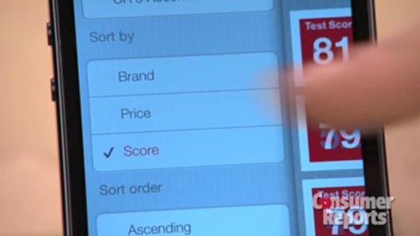 Quick how-to for Consumer Reports mobile app Ratings