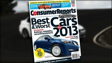 Consumer Reports' 2013 Top Pick cars