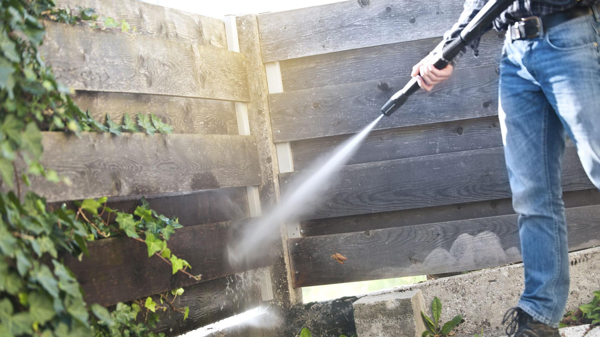 A Wall Mounted Electric Pressure Washer: Extremely Satisfying! 