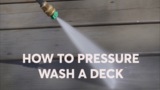 How to Pressure Wash a Deck