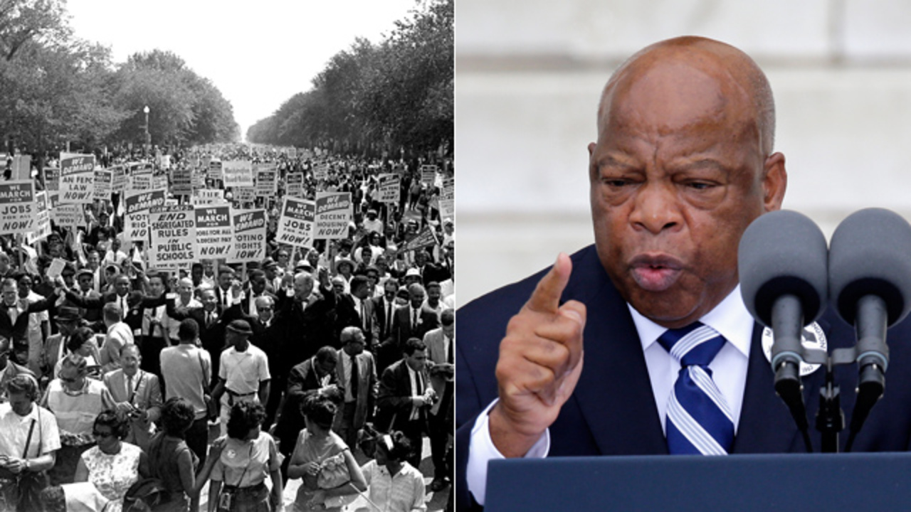 Rep. John Lewis speaks at March on Washington 50th anniversary POLITICO