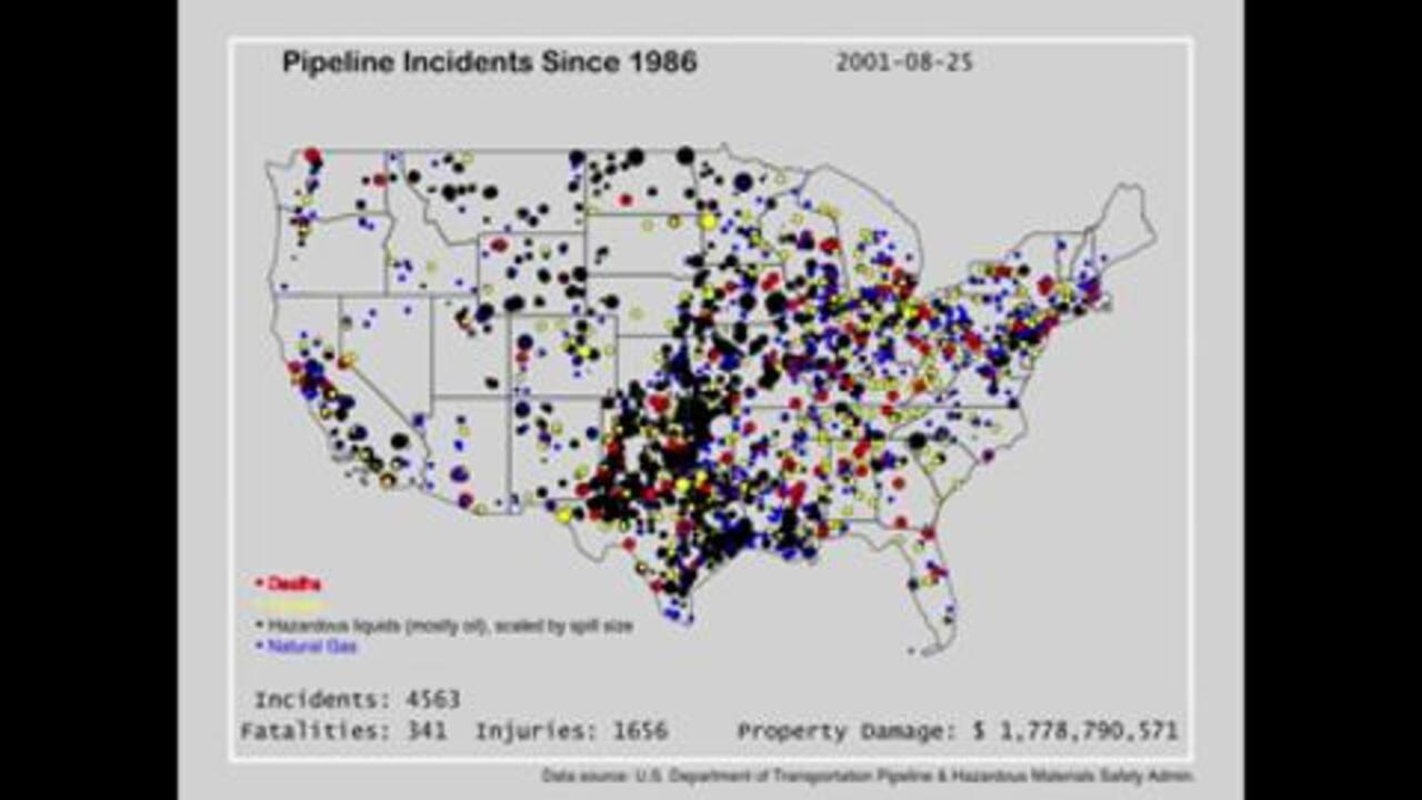 Pipeline incidents since 1986 - POLITICO