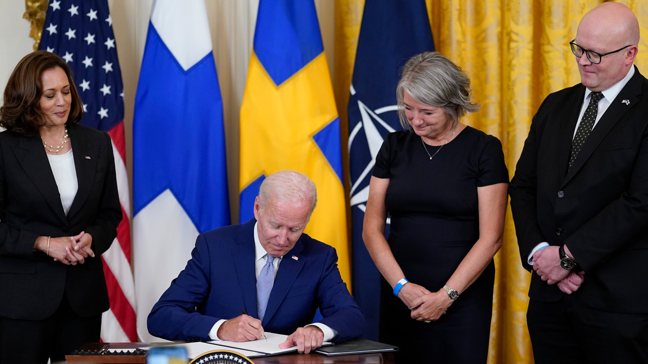 Biden signs NATO membership protocols for Finland and Sweden