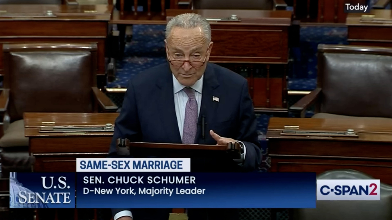 Schumer promises same-sex marriage vote ‘in the coming weeks’