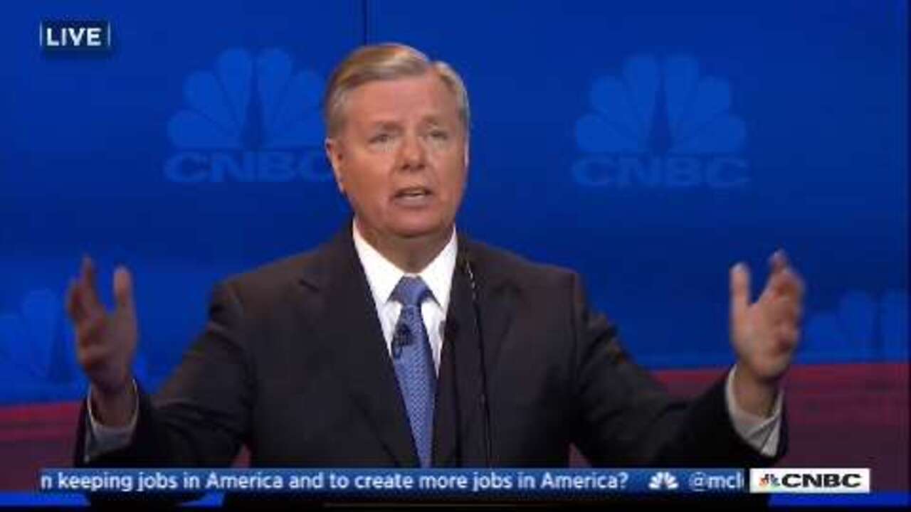 2016 Presidential Debate Lindsey Graham Bernie Sanders never left the