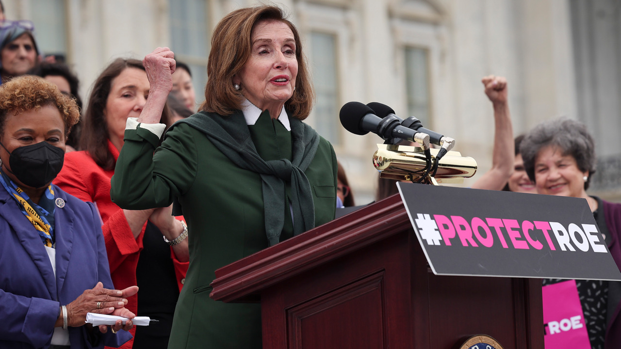 House Democrats Protest Threat To Roe On Capitol Steps - POLITICO