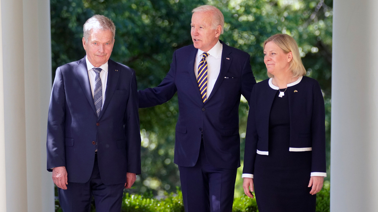 In White House visit, Finland and Sweden&rsquo;s leaders talk Turkey