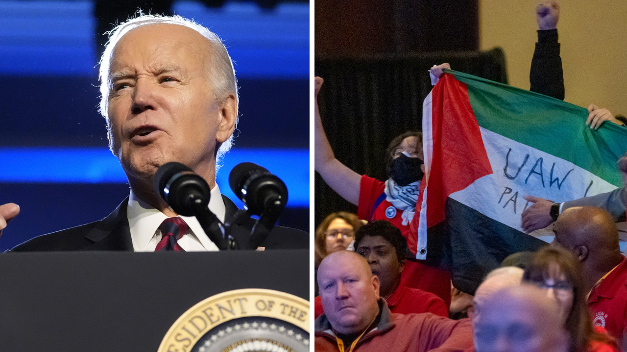 Pro-Palestinian protesters disrupt Biden’s UAW remarks