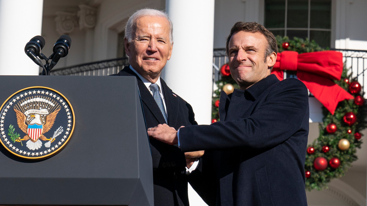 Biden and Macron show united front ahead of bilateral meeting