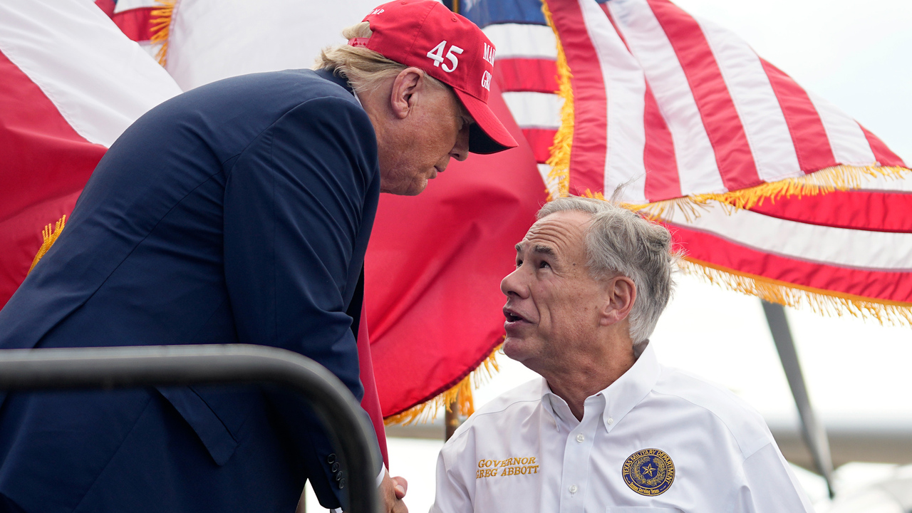 During Visit To Border, Texas Gov. Greg Abbott Endorses Donald Trump ...