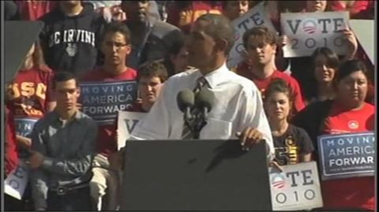 Obama rallies a USC crowd in California - POLITICO